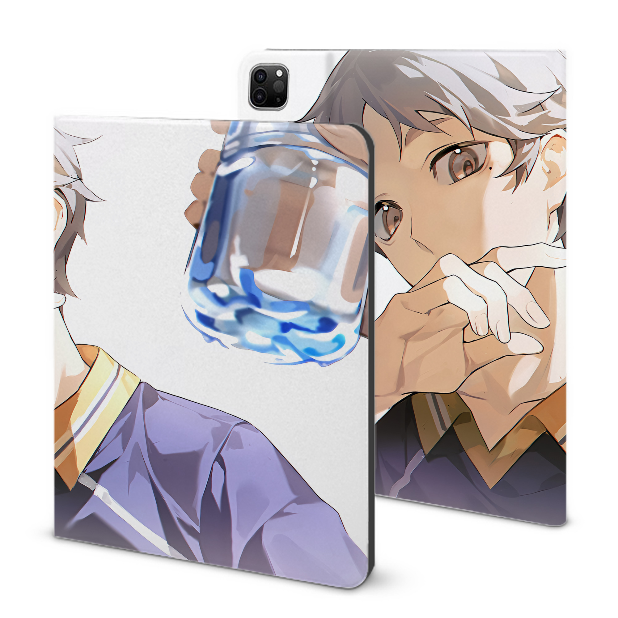 （画像用） ハイキュー!! Haikyu!! IPad ケース ブック型 PUレザー TPU 耐衝撃 軽量 薄型 ペン収納なし 全面保護 IPad 各モデル対応